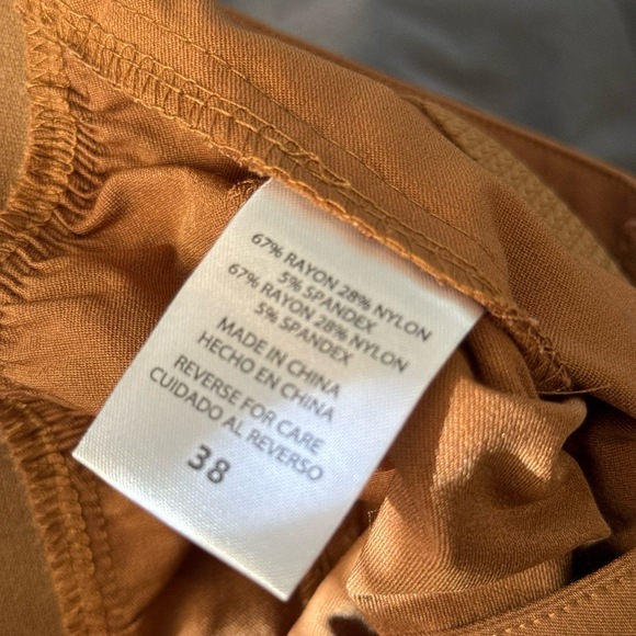 NWT Swiss Alps Performance Rayon Nylon Pants Mens 38 MMP2257 Brown - Picture 8 of 8